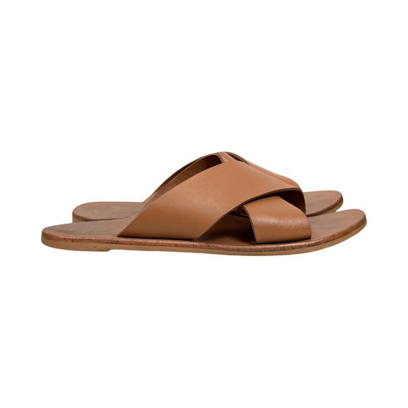 Beek Palila Tan Leather Slide Sandals Women’s Size 8 - Picture 3 of 8